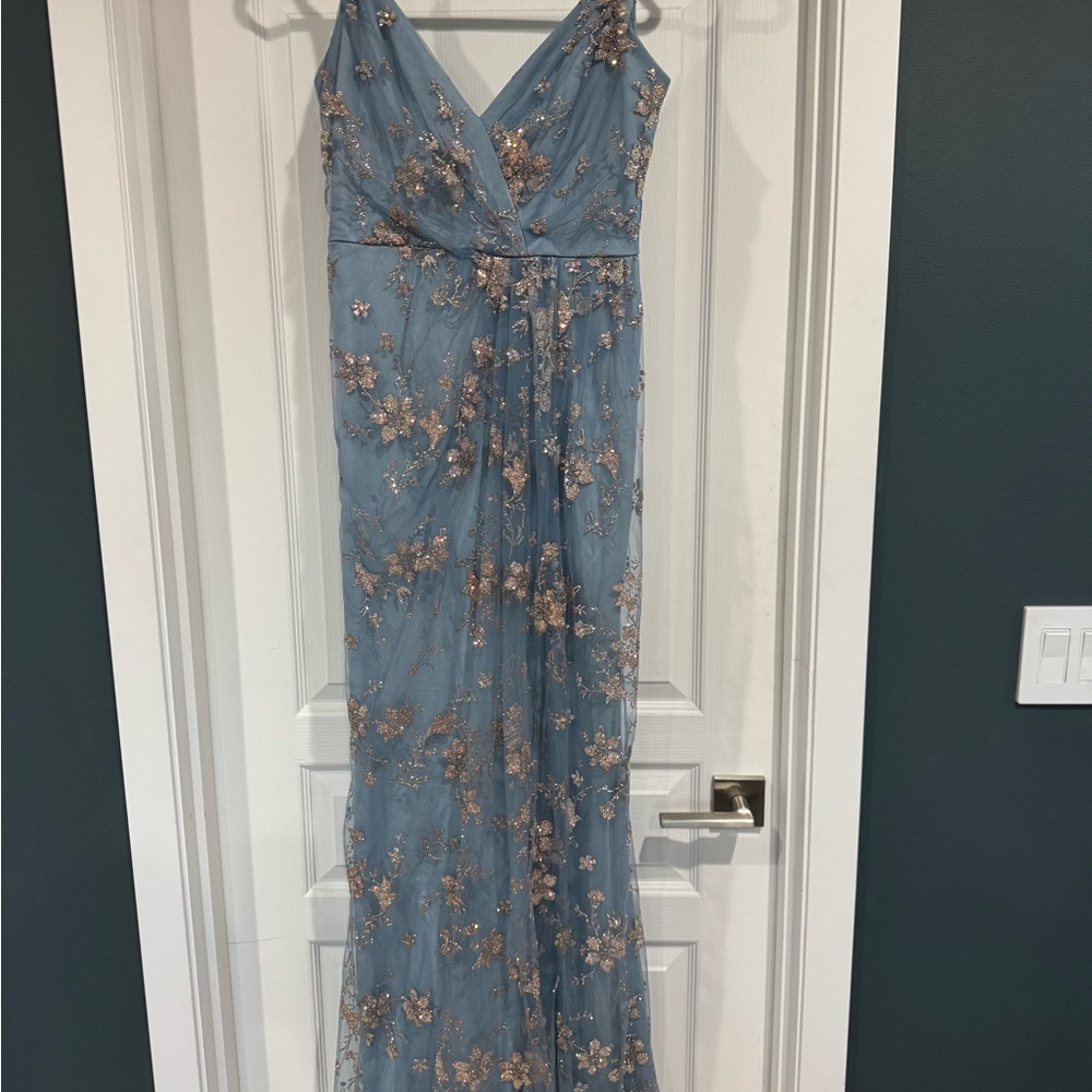 Soieblu Light Blue Embroidered Dress